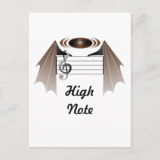 High Note Bat Favorite Song Postcard (Front)