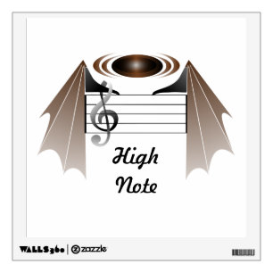 High Note Bat Favorite Song Wall Sticker