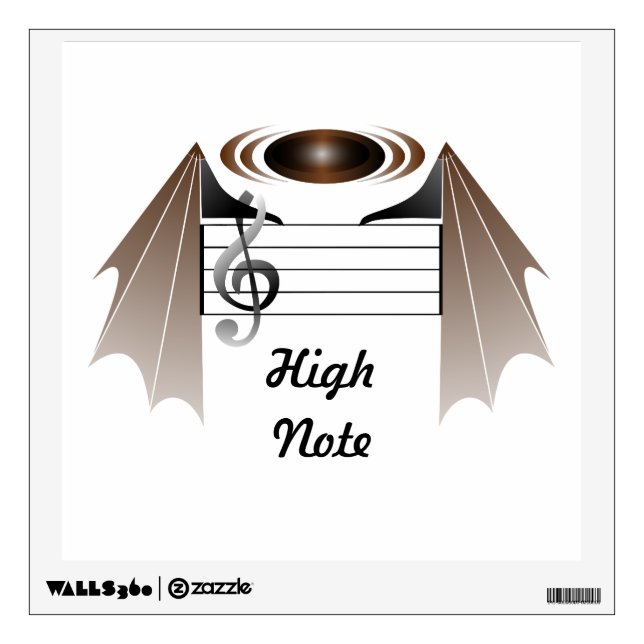 High Note Bat Favorite Song Wall Sticker (Front)