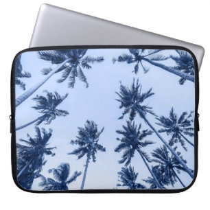 High palm trees, clear blue sky. laptop sleeve
