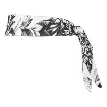 High-Pass Black White Modern Vintage Floral Toile