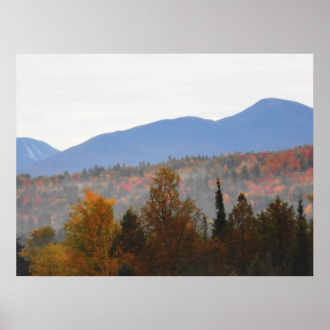 High Peaks Adirondacks Autumn Mountains Forest Poster (Front)