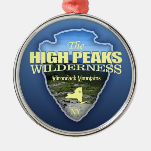 High Peaks Wilderness arrowhead Metal Ornament