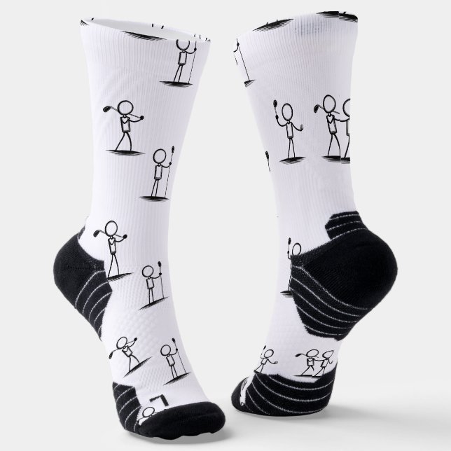 High-Performance Athletic Crew Golf Socks (Angled)