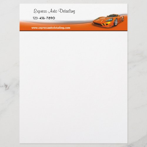 High Performance Auto Letterhead