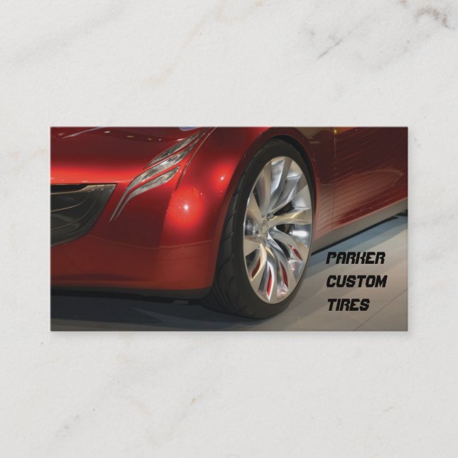 High Performance Auto Sales and Service Business Card (Front)
