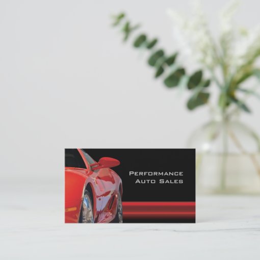 High Performance Auto Sales and Service Business Card Zazzle