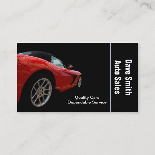 Customizable High Performance Auto Sales & Service Business Card