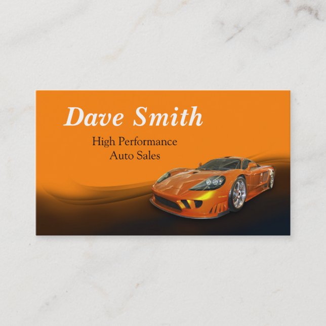 High Performance Automotive Sales & Service Business Card (Front)