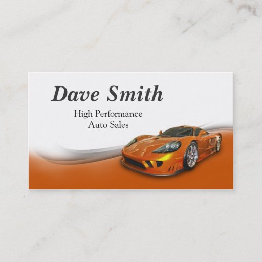 Customizable High Performance Automotive Sales &amp; Service Business Card Template