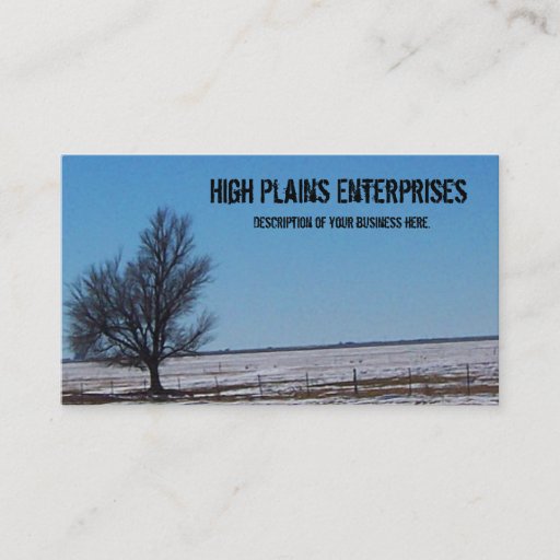 Customizable High Plains Business Card