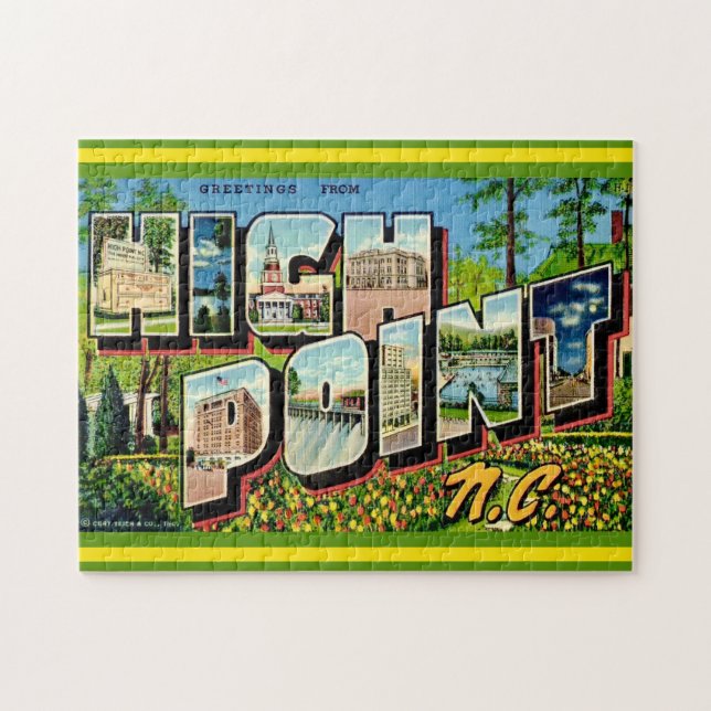 High Point NC 11x14 Postcard Jigsaw Puzzle (Horizontal)