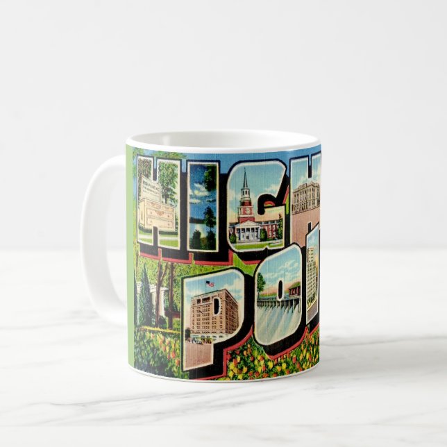 High Point North Carolina Postcard Coffee Mug (Front Left)