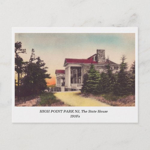 High Point Park NJ The State House 1910s postcard