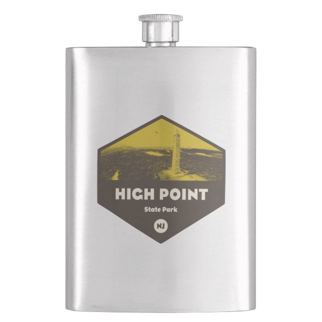 High Point State Park New Jersey Flask (Front)