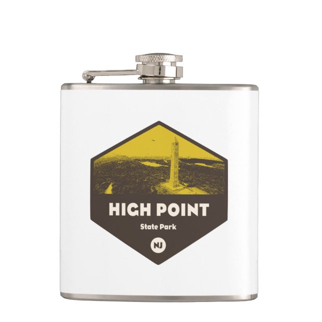 High Point State Park New Jersey Flask (Front)