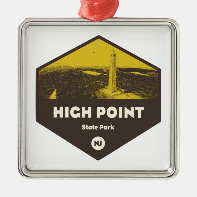 High Point State Park New Jersey Metal Ornament (Front)