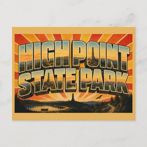 High Point State Park New Jersey Monument Ridge Postcard