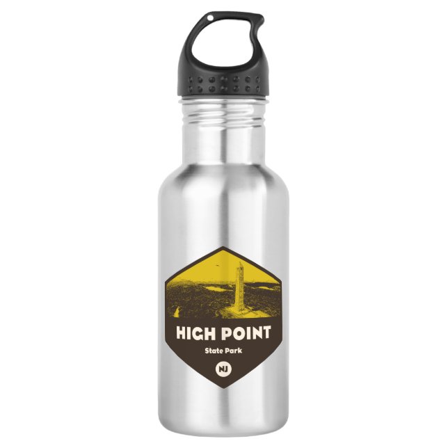 High Point State Park New Jersey Stainless Steel Water Bottle (Front)