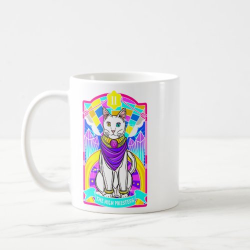 High Priestess Cat Arcana Tarot Card Mystical  Coffee Mug