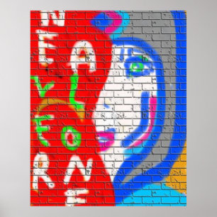 High Priestess Never Alone Love Evolve Graffiti Poster