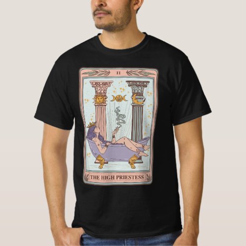 High Priestess Tarot Card Reader Tarot Lover Fortu T_Shirt