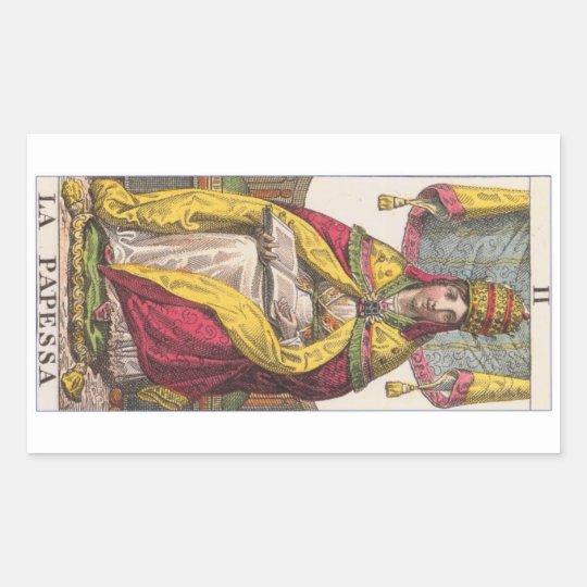 High Priestess Vintage Tarot Rectangular Sticker