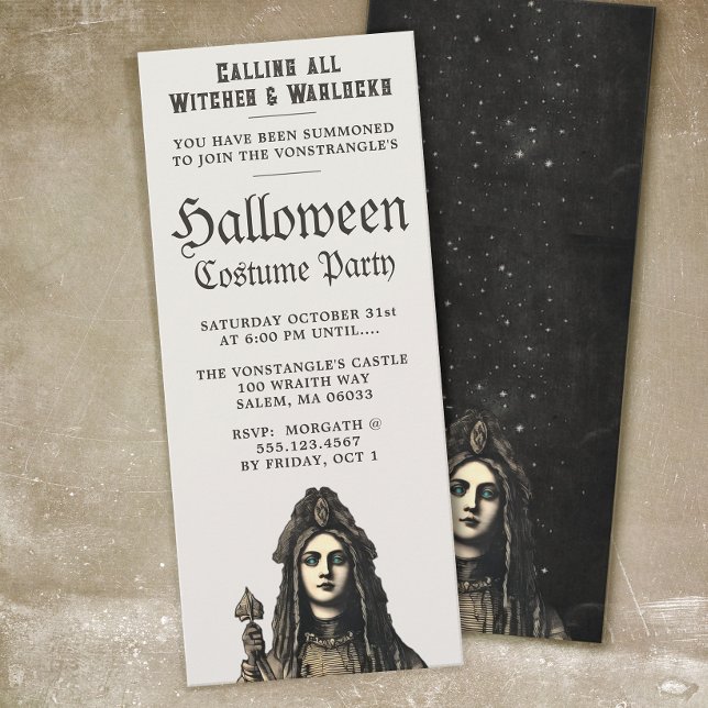 High Priestess Witch Halloween Party Invitation (Creator Uploaded)