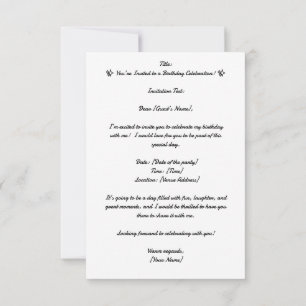 High quality, birthday invitations! RSVP Cards
