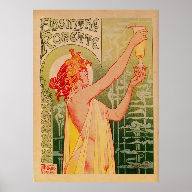 High quality French art nouveau Absinthe Robette Poster (Front)