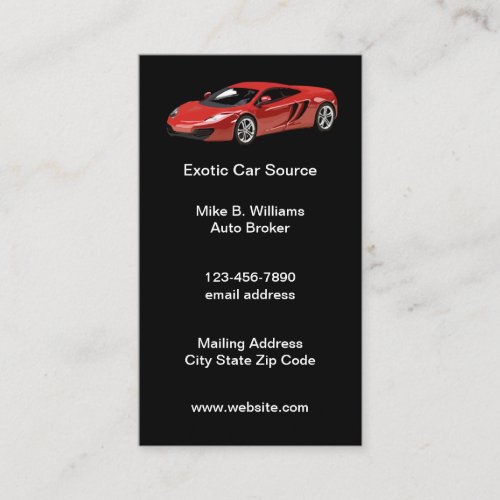 High Quality Glossy Automotive Exotic Cars Business Card