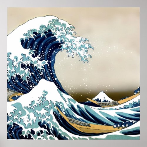 High Quality Great Wave off Kanagawa 24 x 24 Poster