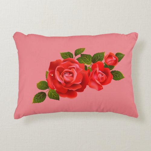 High Quality Red rose  Pillow