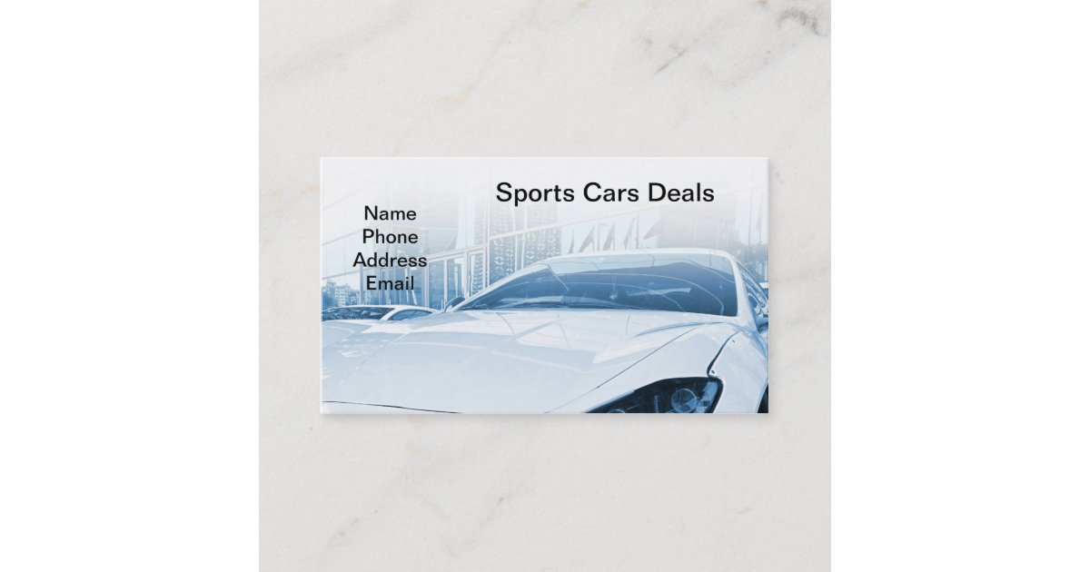 High Quality Sports Cars Business Card Zazzle