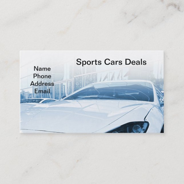 High Quality Sports Cars Business Card (Front)