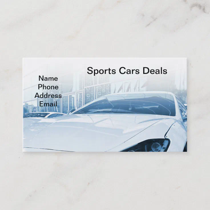 High Quality Sports Cars Business Card Zazzle