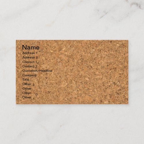 High Quality Texture Of The Cork Board Business Card