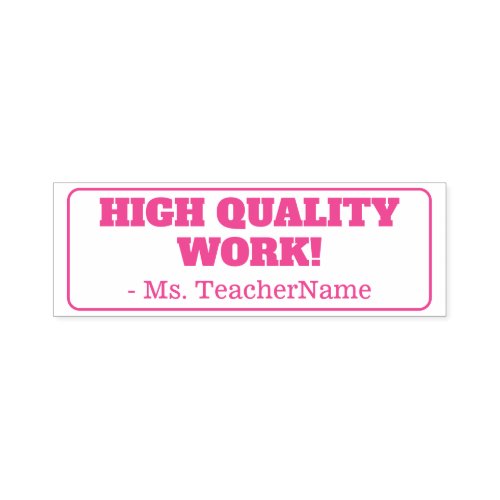 HIGH QUALITY WORK Marking Rubber Stamp