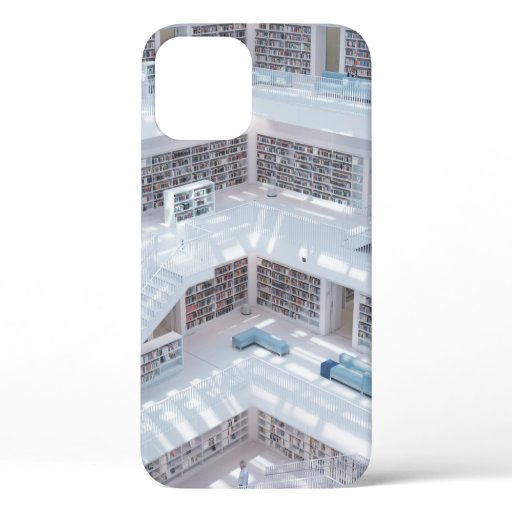HIGH-RAISE PHOTOGRAPHY OF LIBRARY iPhone 12 CASE