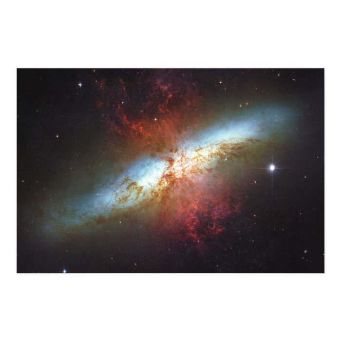 High Rate Star Formation Starburst Galaxy M82 Art Photo