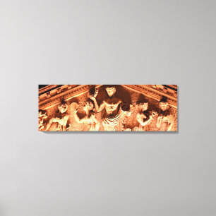 High-relief Sculpture at Teatro Delgollado, Mexico Canvas Print
