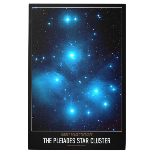 High Res Astronomy The Pleiades Star Cluster Metal Print