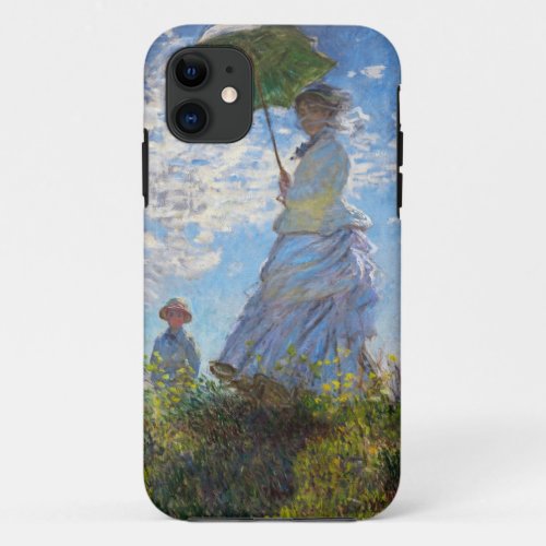 High Res Claude Monet Woman with a Parasol iPhone 11 Case