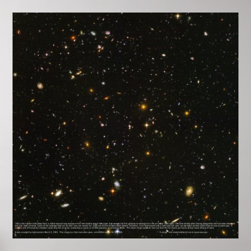 High_Res Hubble Ultra Deep Field Poster Original