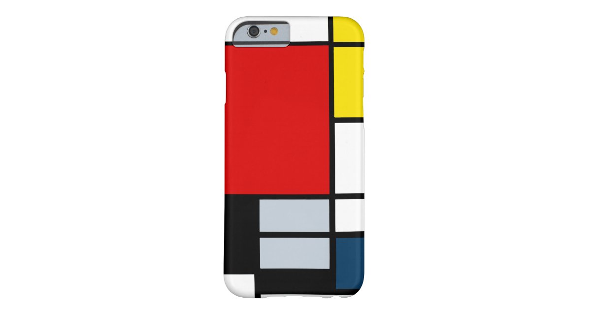 High Res Piet Mondrian Composition Barely There iPhone 6 Case | Zazzle