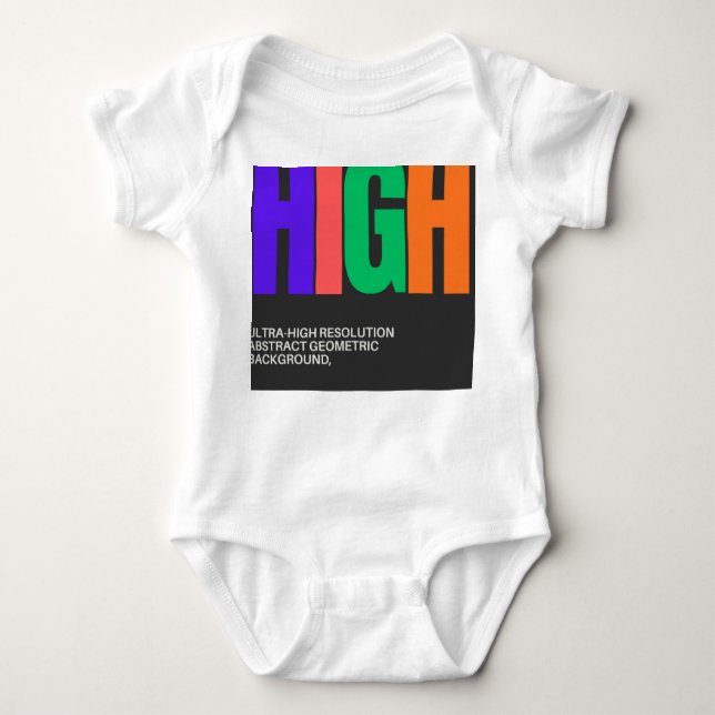 High-Resolution Abstract Art  Baby Bodysuit (Front)