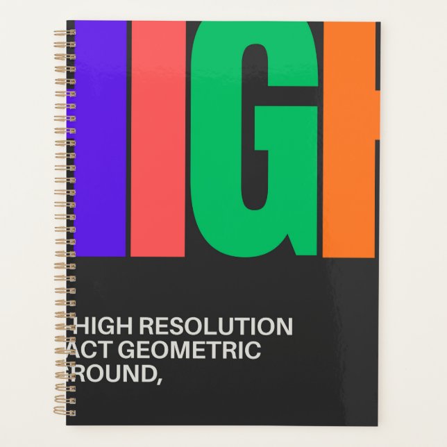 High-Resolution Abstract Art  Planner (Front)