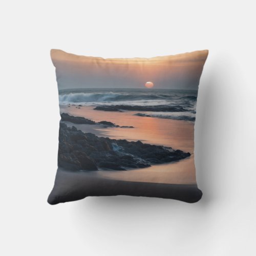 high resolution abstract seascape Throw Pillow