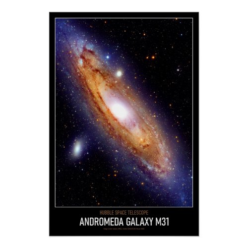 High Resolution Astronomy Andromeda Galaxy M31 Poster
