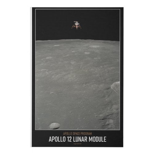 High Resolution Astronomy Apollo 12 Lunar Module Faux Canvas Print